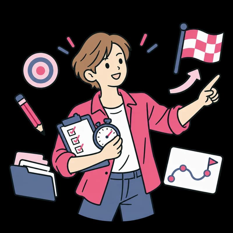 敏腕マネージャータイプのイラスト