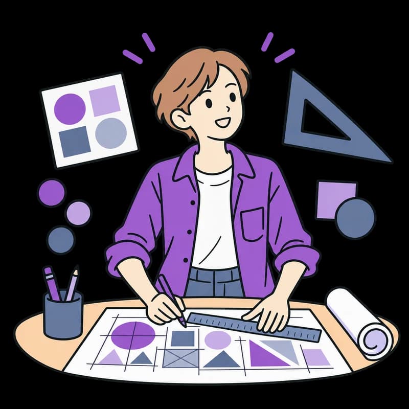 デザイン設計士タイプのイラスト