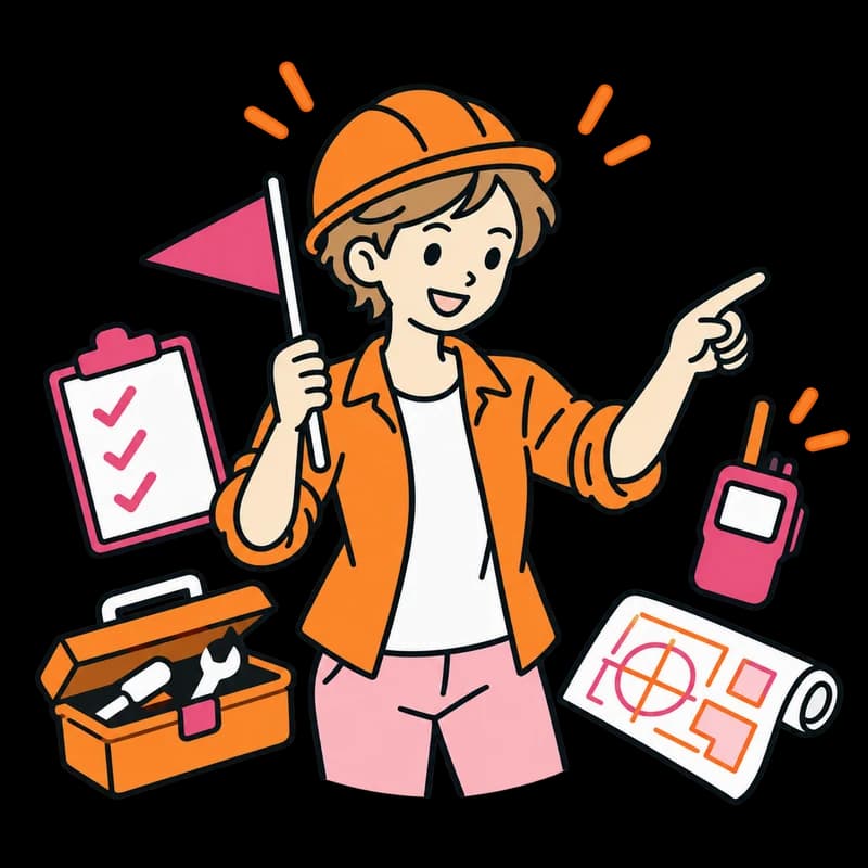 現場リーダータイプのイラスト