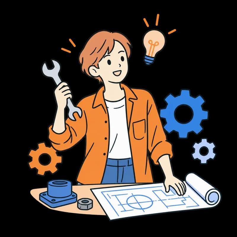発明家タイプのイラスト