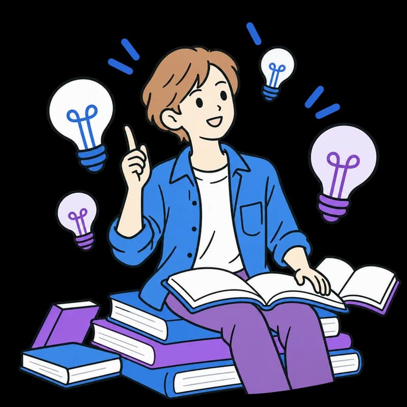 アイデア研究家タイプのイラスト
