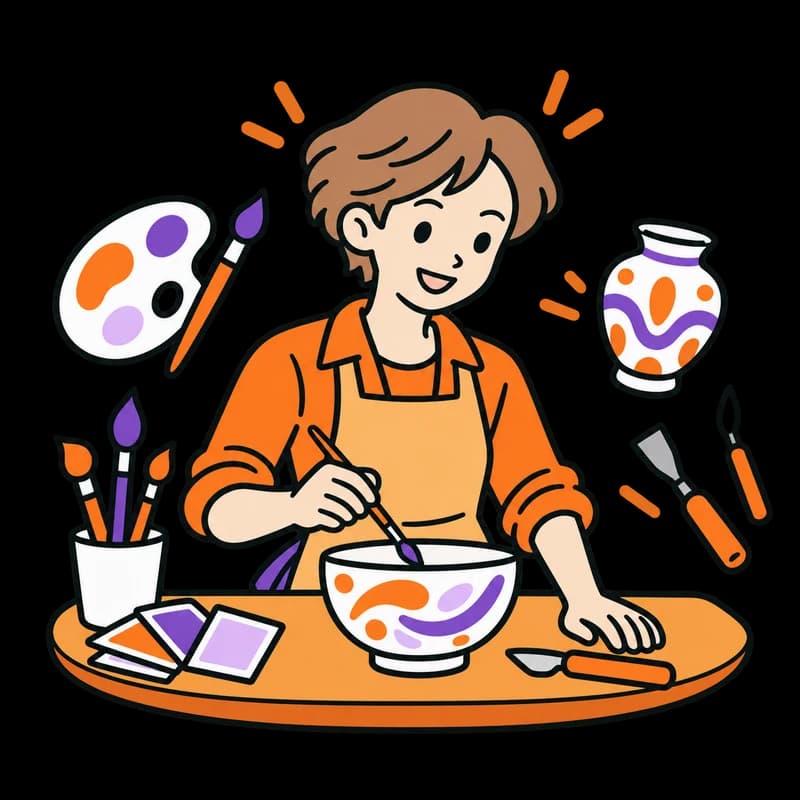 職人アーティストタイプのイラスト